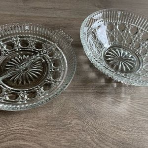 Federal Windsor relish tray & bowl